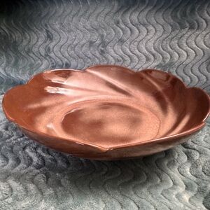 Elegant Frankoma 218 Glossy Brown Ceramic Bowl